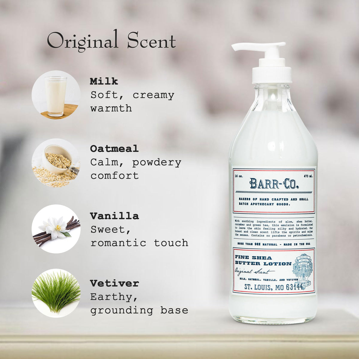 BARR-CO lotion in hand application showing quick absorption and softness