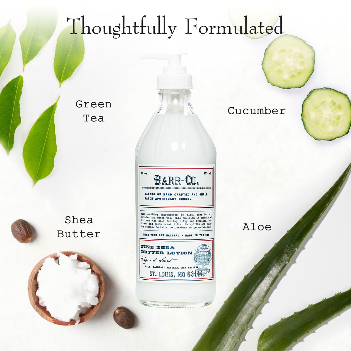 BARR-CO lotion texture closeup demonstrating creamy shea butter hydration