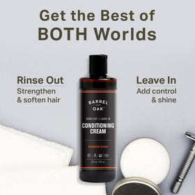 Barrel & Oak cream texture close-up highlighting smooth consistency for easy styling