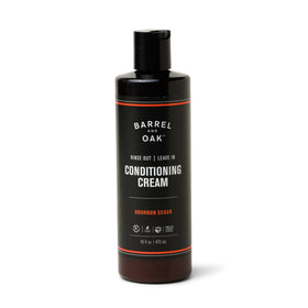 Barrel & Oak front jar view showing product and 16 oz size, clean grooming benefit