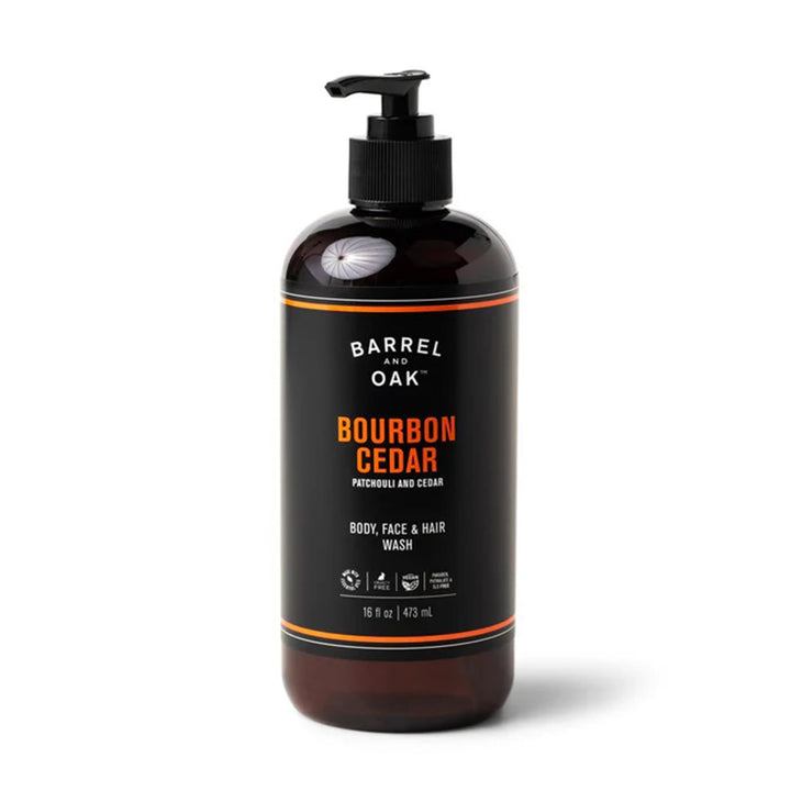 Barrel & Oak front bottle view showing clean packaging and scent