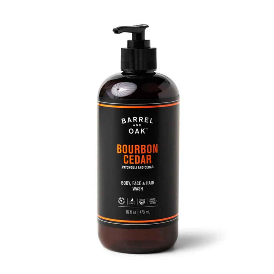Barrel & Oak front bottle view showing clean packaging and scent