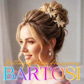 BARTOSI clip styled in bridal hair, offers photo-ready shimmer for events