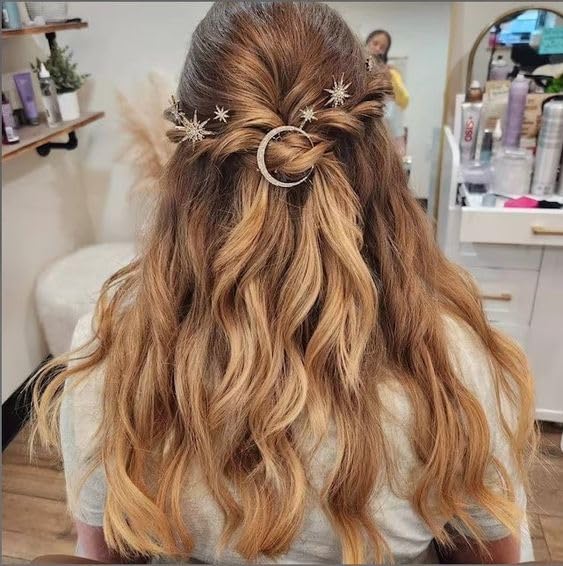 BARTOSI lifestyle image at evening party, hair pins add refined shine