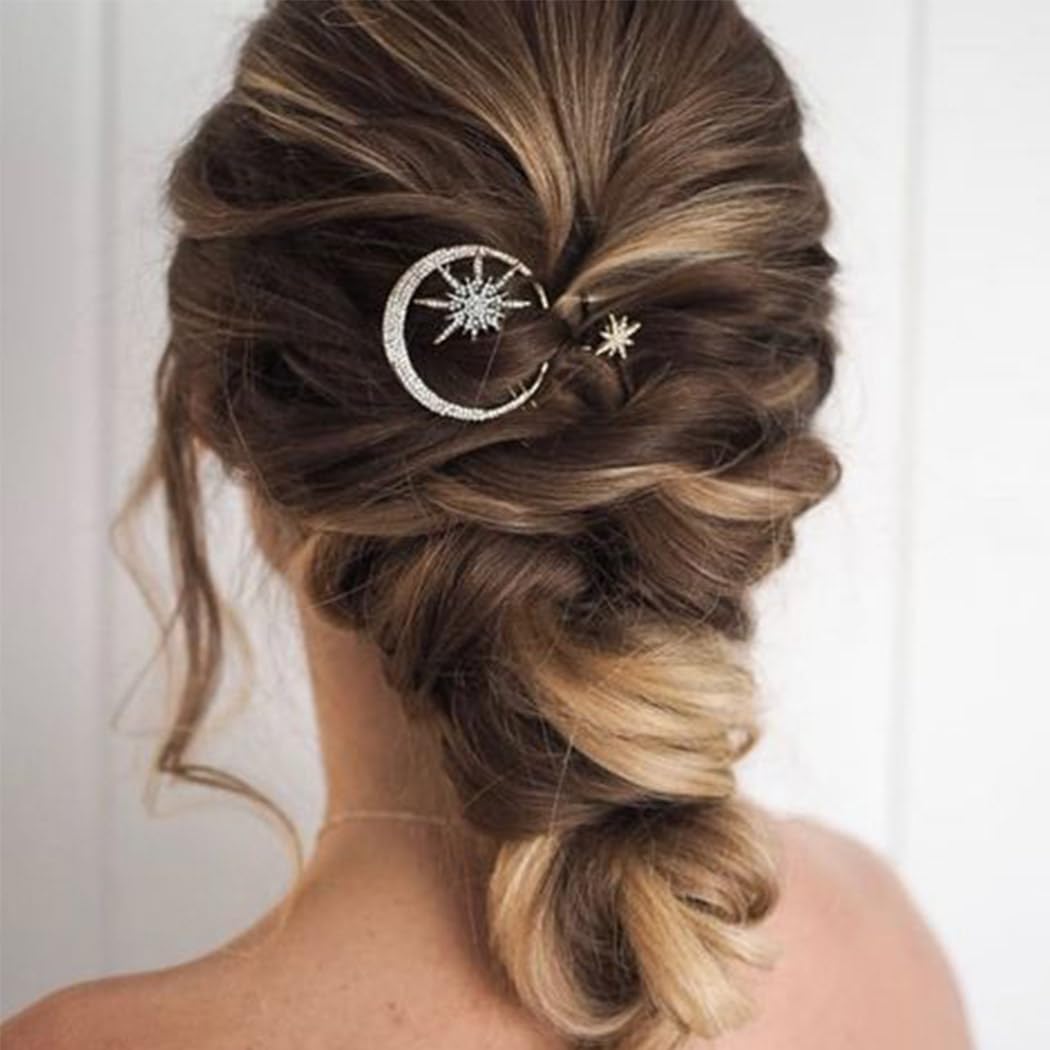 BARTOSI star pin worn in hair provides secure decorative hold