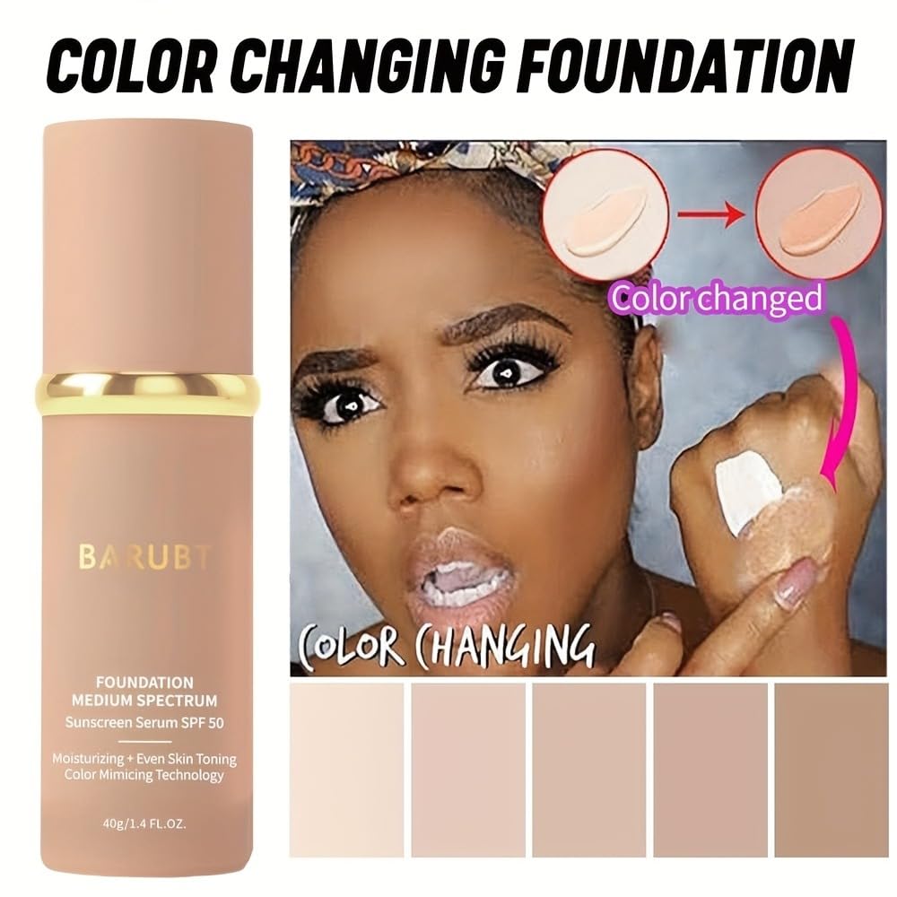 BARUBT vegan sponge with foundation for smooth blending and natural result