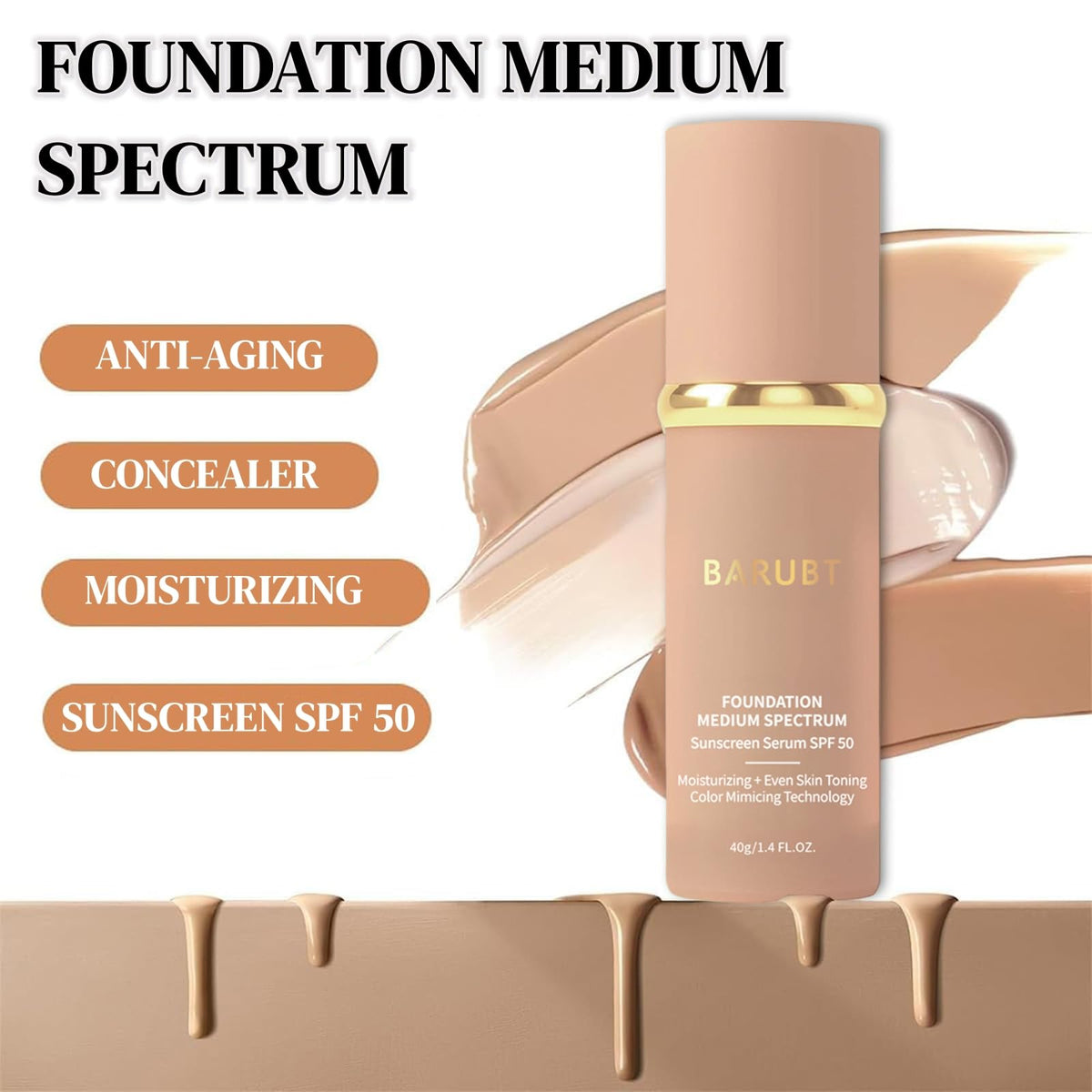 BARUBT creamy texture close-up showing smooth blendability and moisturizing finish
