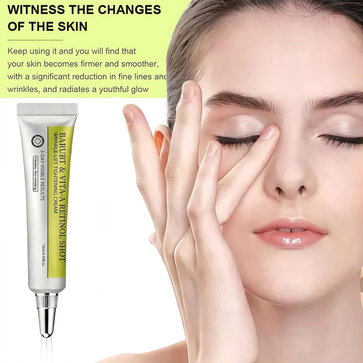 BARUBT closeup of ingredient label highlighting retinal and panthenol concentrations