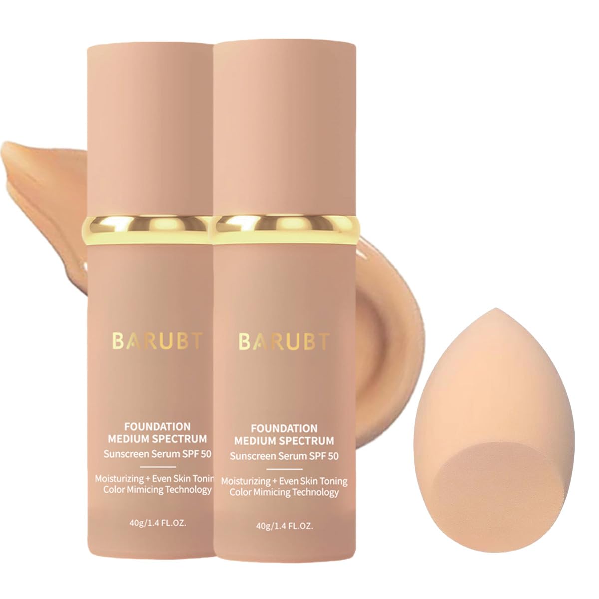 BARUBT front packaging showing SPF50 and color-change benefit