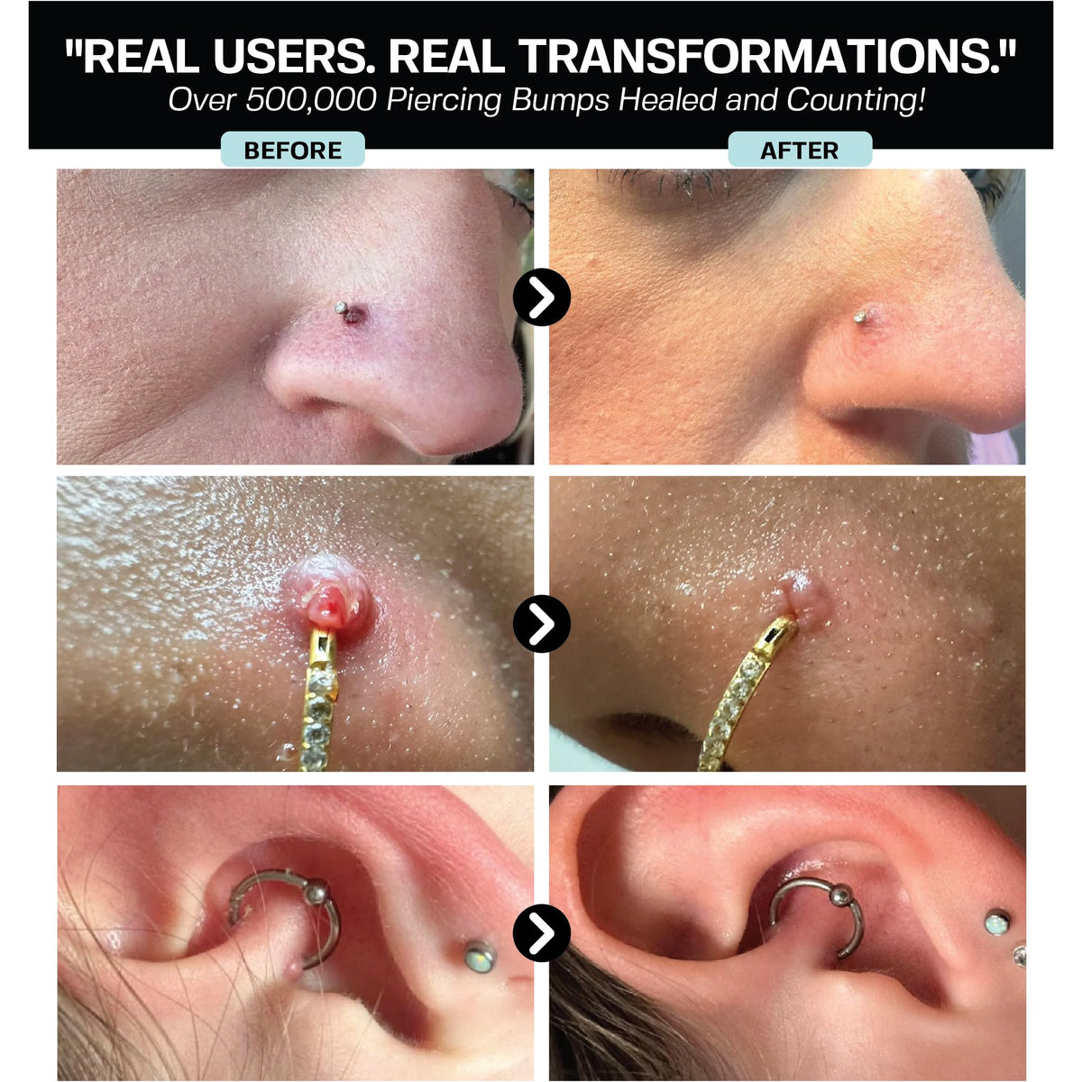 BASE LABORATORIES misting ear piercing to demonstrate touchless cleansing benefit