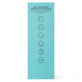 BASE LABORATORIES bottle on bathroom shelf in tidy aftercare routine
