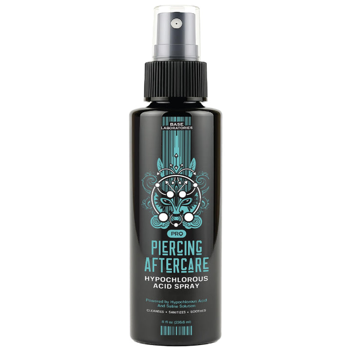 BASE LABORATORIES front packaging 8 oz spray, clear labeling and easy grip bottle for quick application