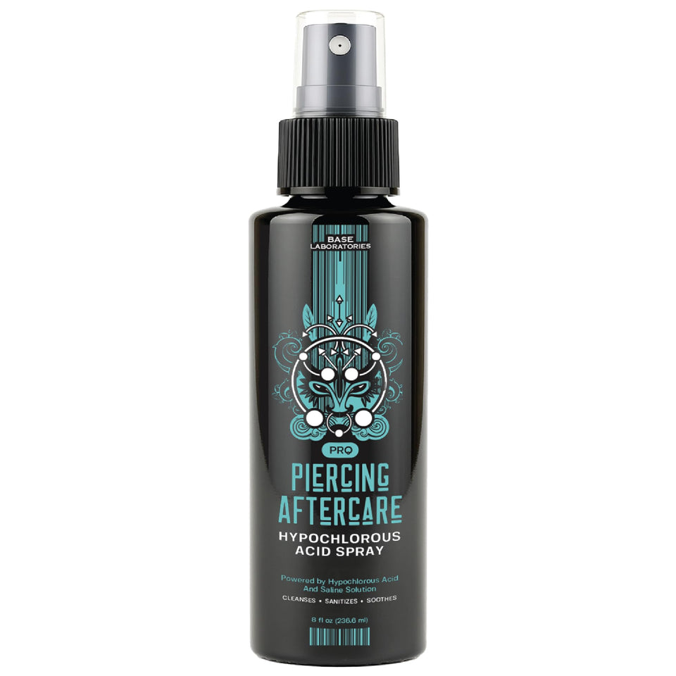 BASE LABORATORIES front packaging 8 oz spray, clear labeling and easy grip bottle for quick application