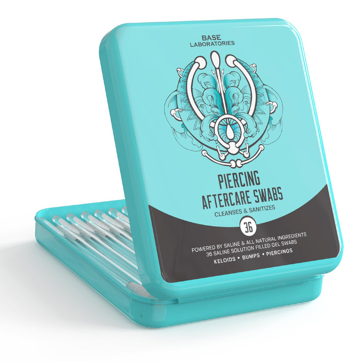 Base Laboratories front packaging showing 36 swabs and brand clarity for convenient aftercare