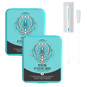 BASE LABORATORIES front packaging showing 72 swabs and benefits