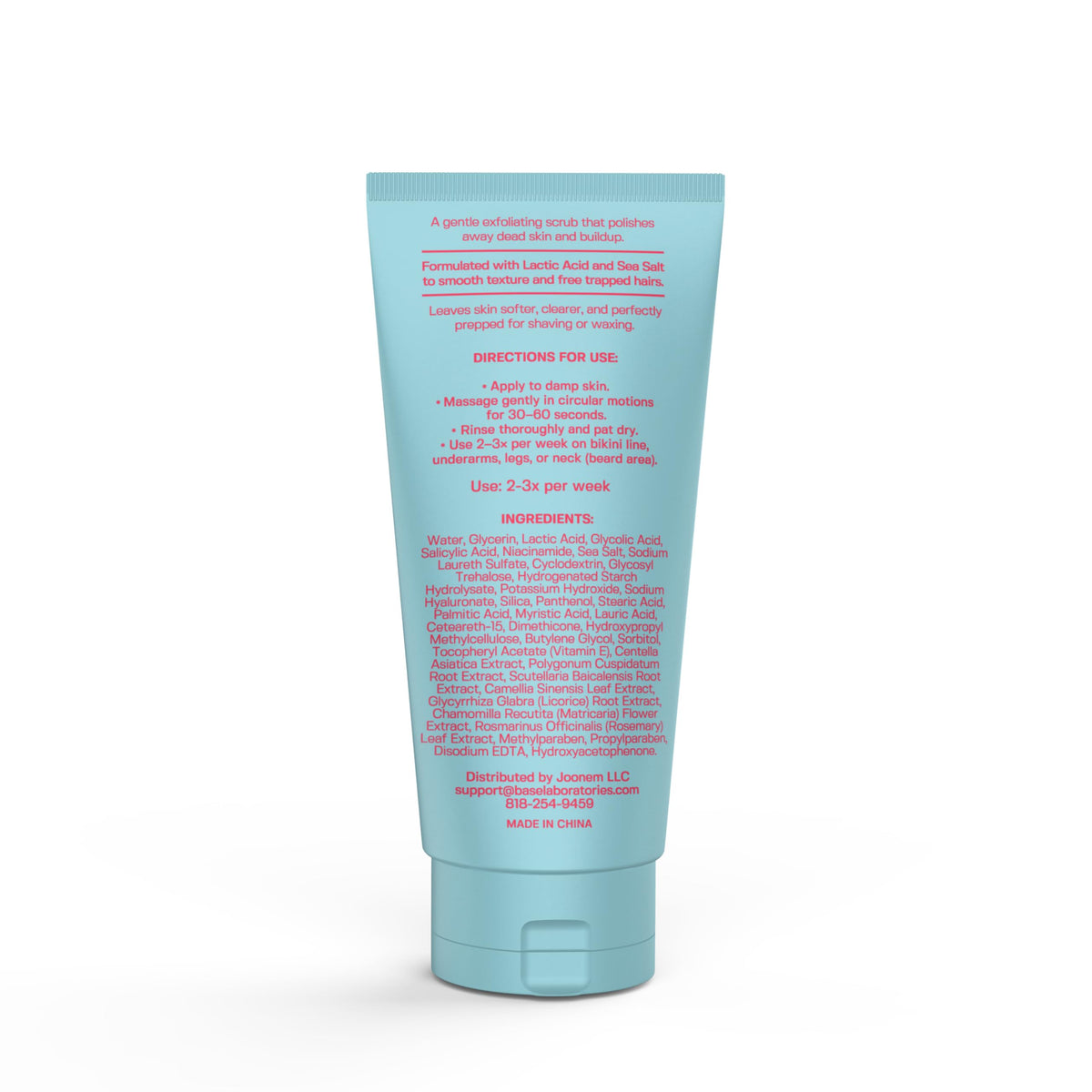 Base Laboratories in a bathroom routine setting, promotes smoother skin