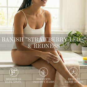 BASE LABORATORIES pad applied to bikini line to help prevent ingrown hairs effectively