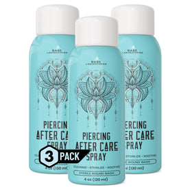 BASE LABORATORIES front packaging showing bottle and 3-pack for convenient care