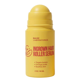 BASE LABORATORIES front bottle view showing compact roll-on serum benefit targeted application