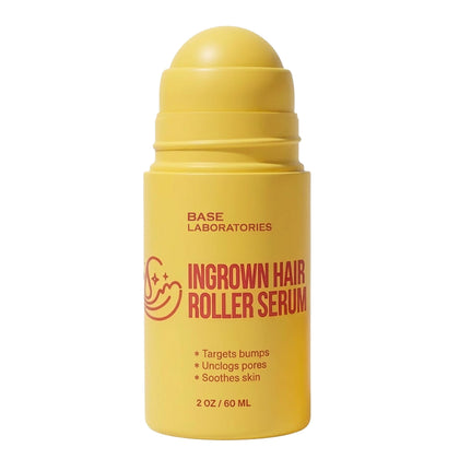 BASE LABORATORIES front bottle view showing compact roll-on serum benefit targeted application