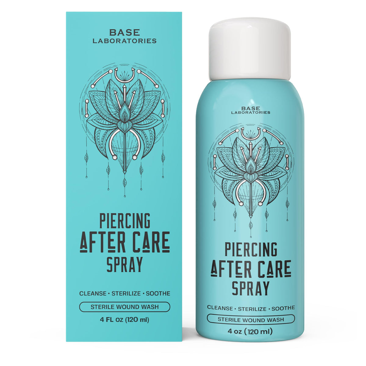 BASE LABORATORIES kit held in hand to show scale and travel-friendly size