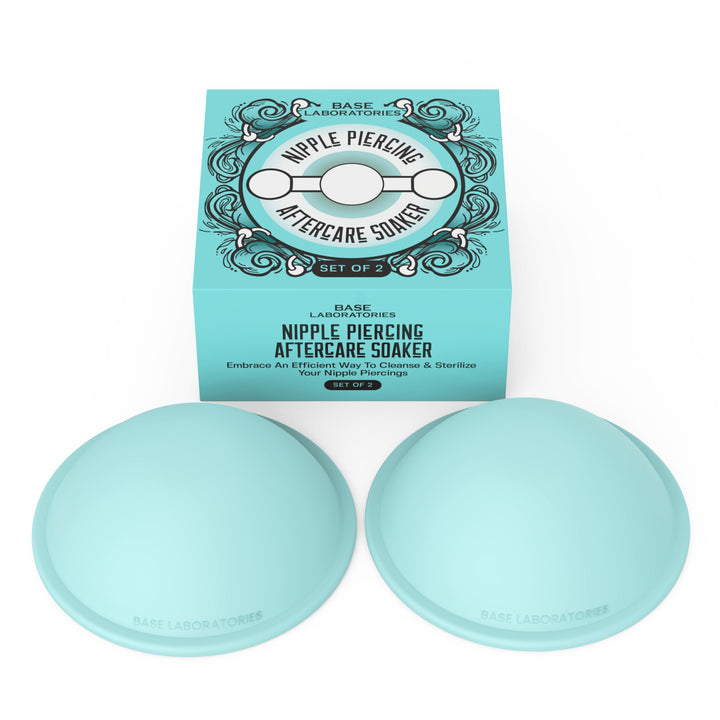 Base Laboratories front packaging showing the nipple soaker set benefit convenience