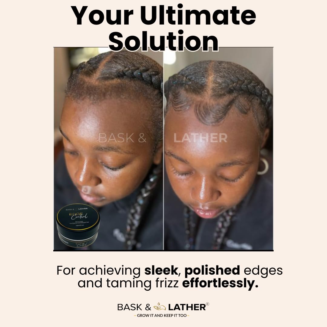 BASK & LATHER application on hairline using brush demonstrating precise control and hold