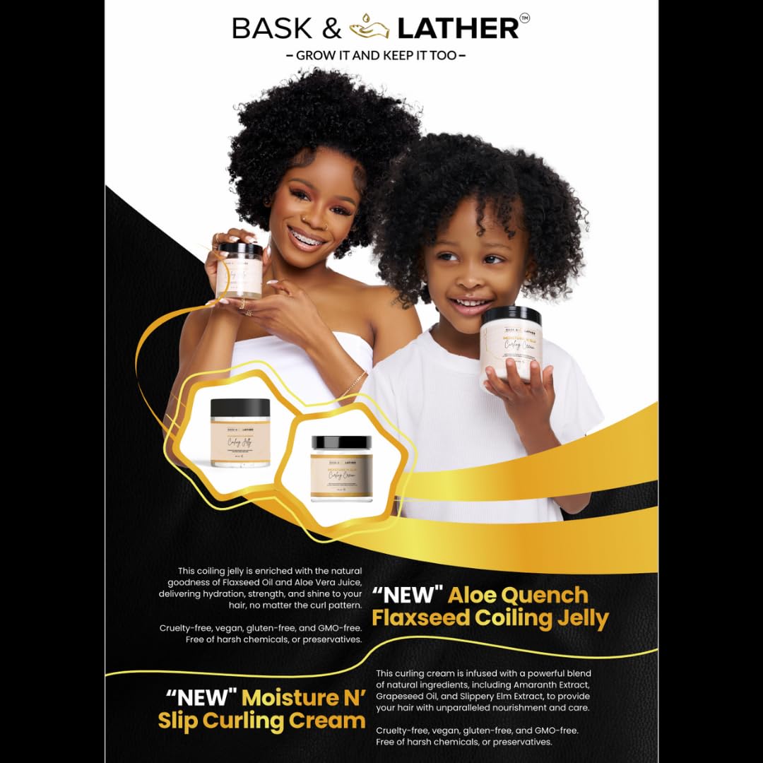 BASK & LATHER cream texture close-up highlighting slip and moisturizing richness
