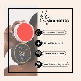 BASK & LATHER before and after edges comparison showing defined, non-flaking hairline benefit