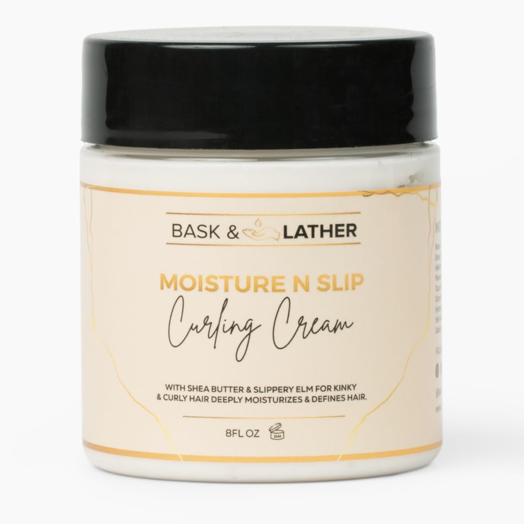 BASK & LATHER front jar showing label and 8oz size for visual clarity and trust