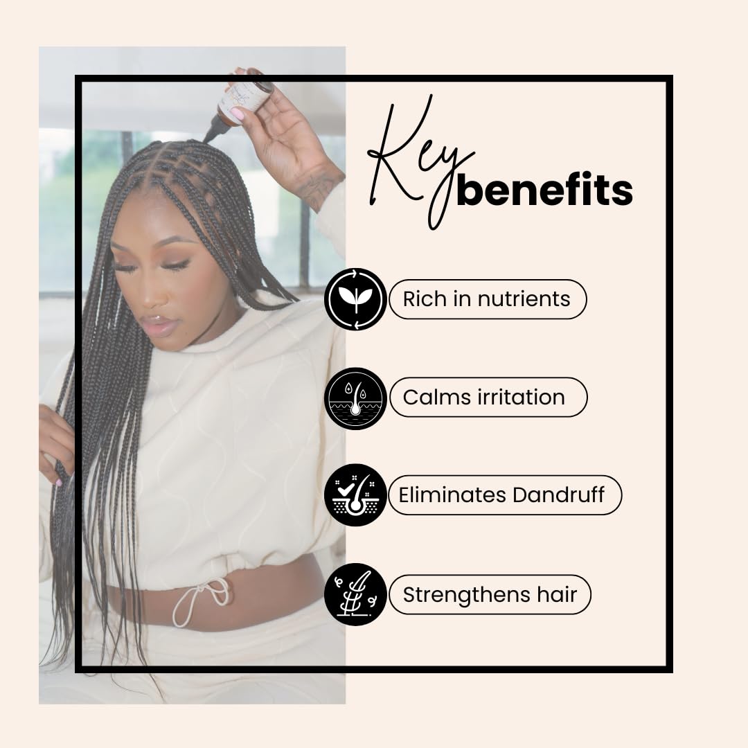Bask & Lather in-hand dropper applying drop to scalp for precise, low-waste benefit