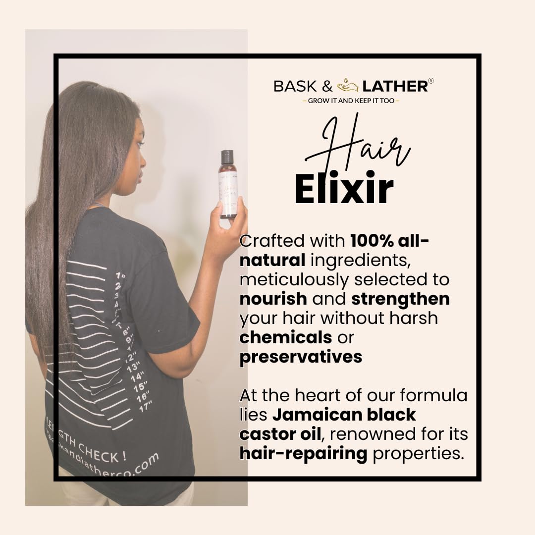 BASK & LATHER oil texture close-up highlighting smooth emollient shine