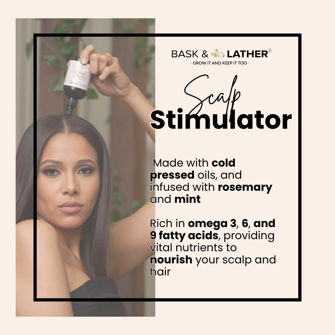 Bask & Lather open dropper with oil texture highlighting lightweight absorption benefit
