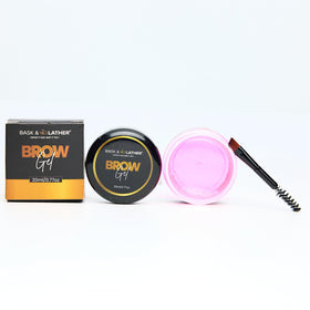 BASK & LATHER front tube showing label and 20mL size, easy-to-grip packaging benefit