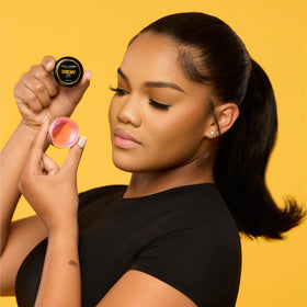 BASK & LATHER styled eyebrows after application, demonstrating long-lasting natural hold