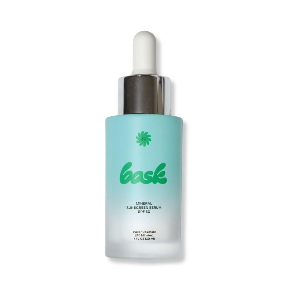 Bask front packaging showing the 1 oz bottle and SPF 30 protection benefit