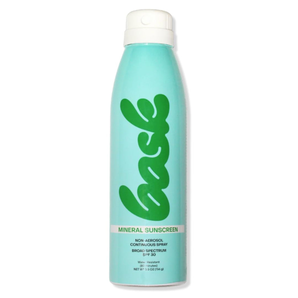 Bask front packaging showing bottle and label, clear SPF info and benefit