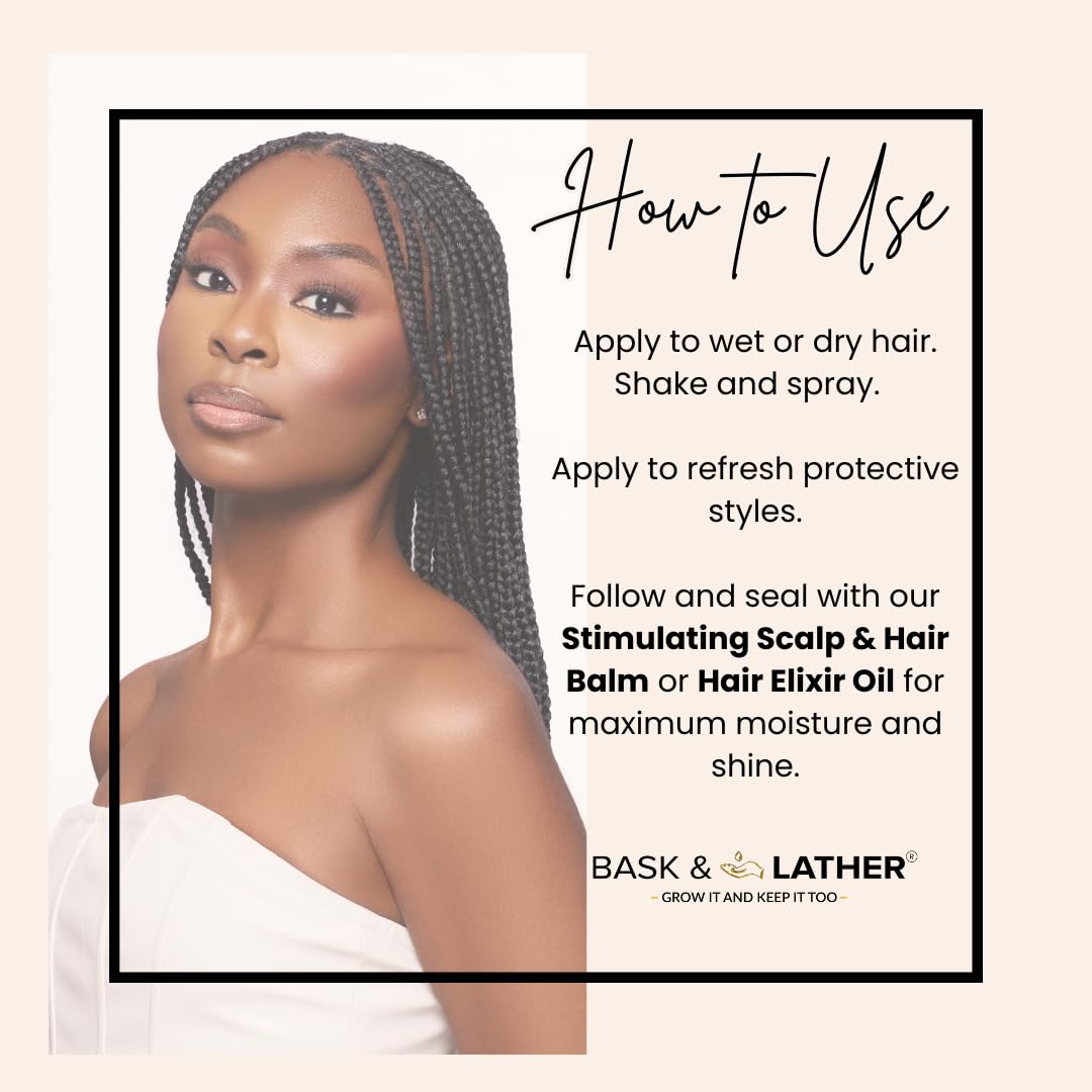 BASK & LATHER curl definition before and after for frizz control