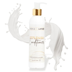 BASK & LATHER front bottle shot showing clean labeling and 8 oz size for shelf appeal