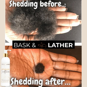 BASK & LATHER close-up texture of conditioner showcasing creamy, hydrating consistency