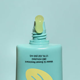 Bask gel texture close-up highlighting lightweight, non-greasy finish