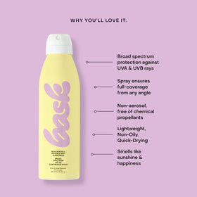Bask mist on skin demonstrating fast-absorbing, non-greasy finish benefit