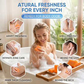 BASSI soap producing rich lather in hand for effective deep cleansing