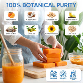 BASSI persimmon soap applied to underarm demonstrating odor care