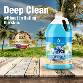 Bastion Blue Breeze bottle size next to common items displaying capacity
