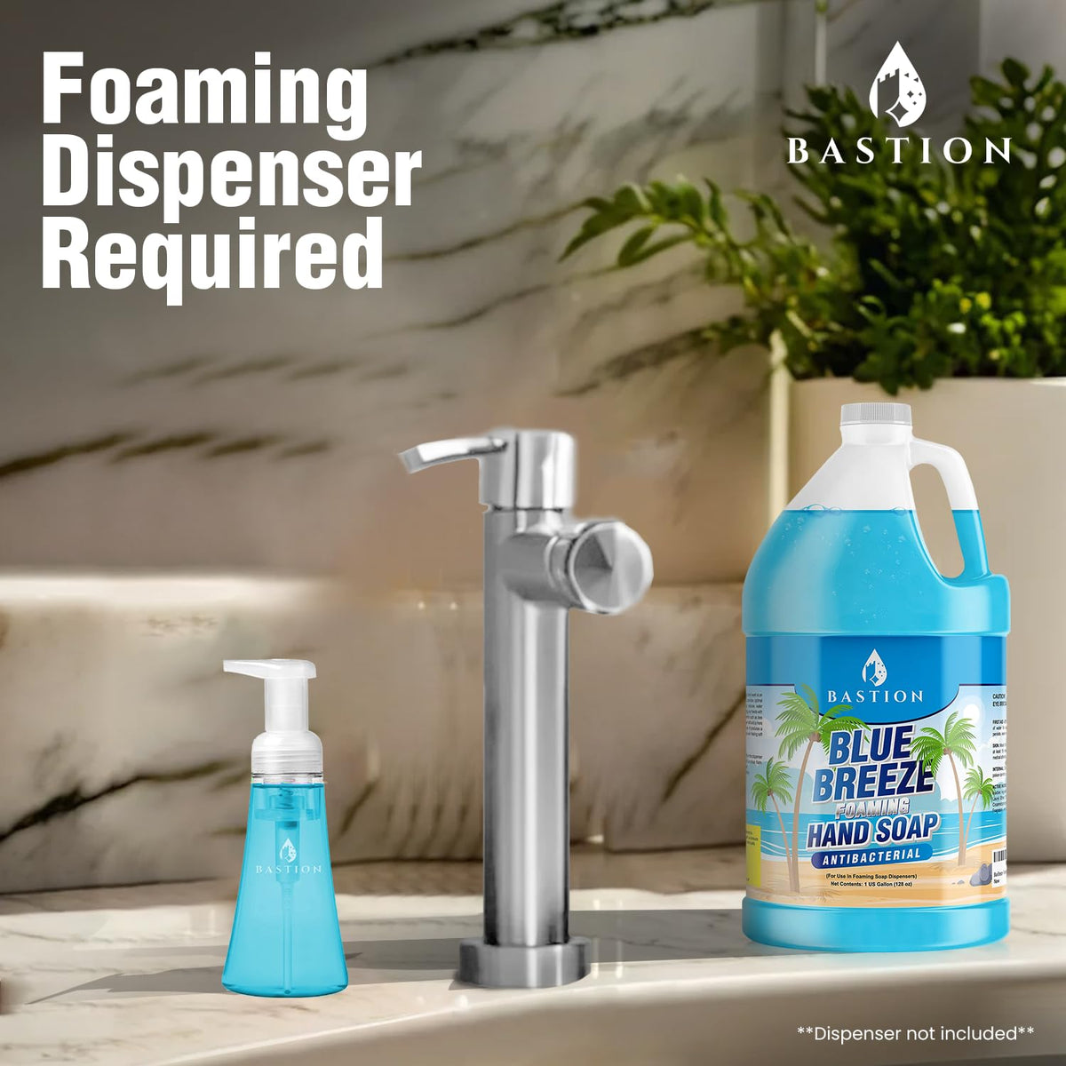 Bastion Blue Breeze foam texture close-up demonstrating rich lather