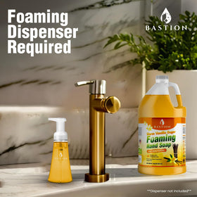 Family washing hands with Bastion foam, showing gentle scent and child-friendly formulation