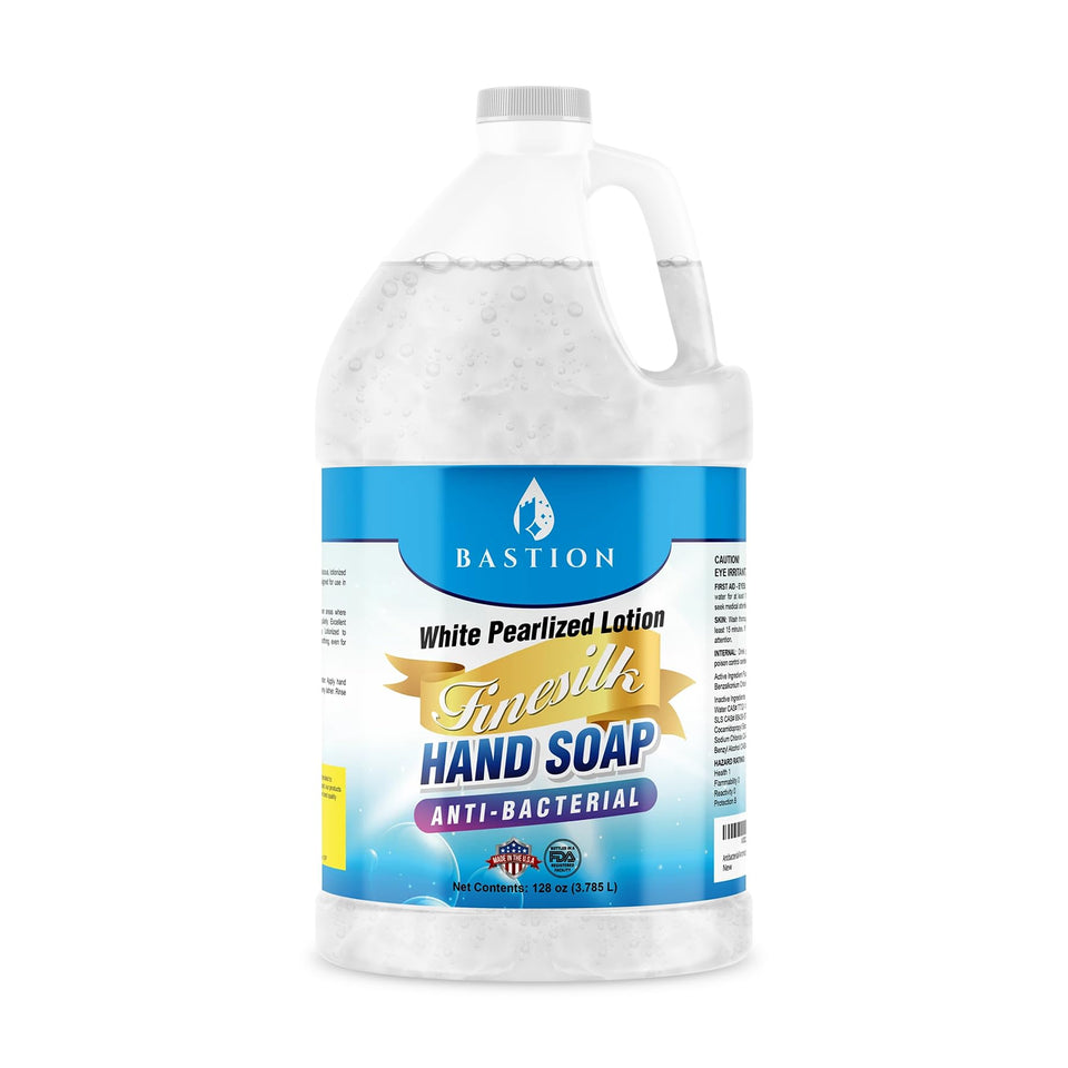 Bastion Finesilk front label showing gallon packaging and product name benefits