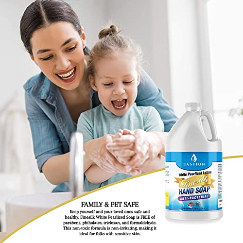 Bastion Finesilk being dispensed into hand producing creamy foam for comfort