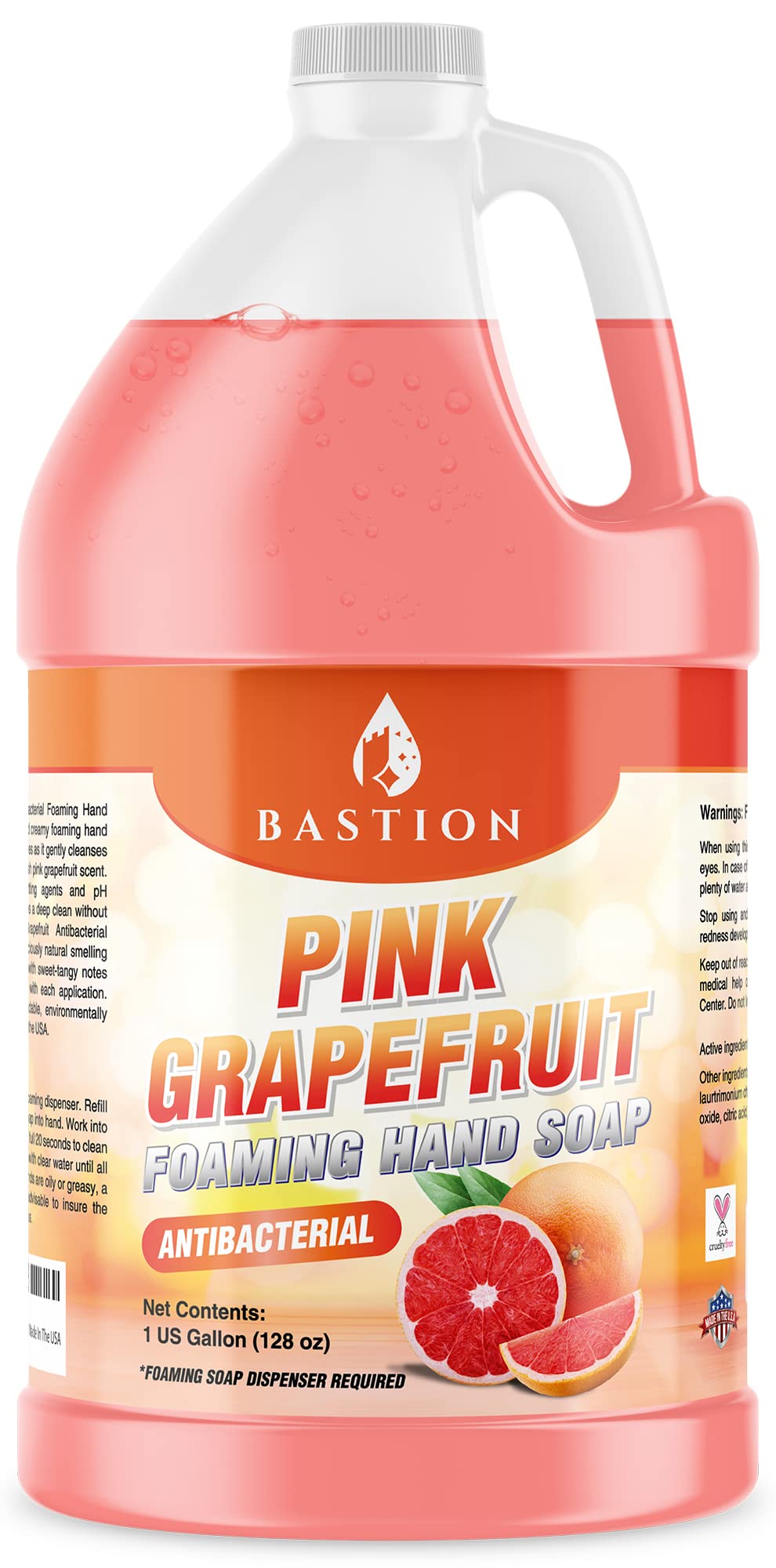 Bastion 1-gallon front packaging showing brand and grapefruit scent benefit